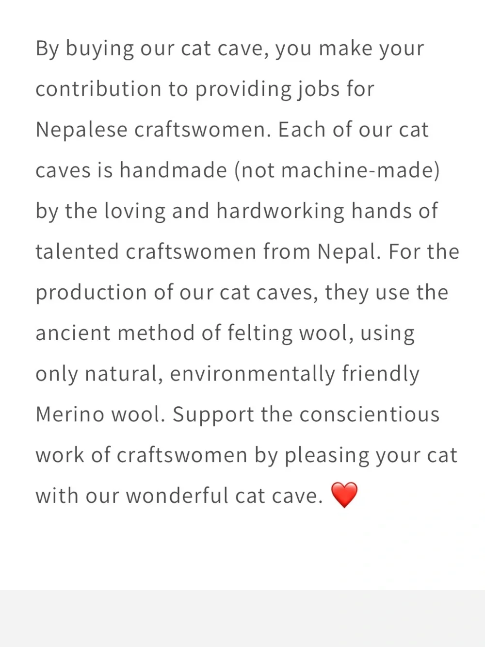 Meowfia Premium Handmade Merino Wool Gray Felt Cat Bed Cave